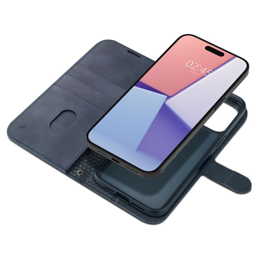 Spigen Wallet S Pro Etui til iPhone 15 Pro - Marineblå