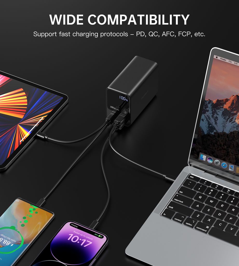 Choetech B635BK USB-A / USB-C powerbank 22.5W 27000mAh - svart