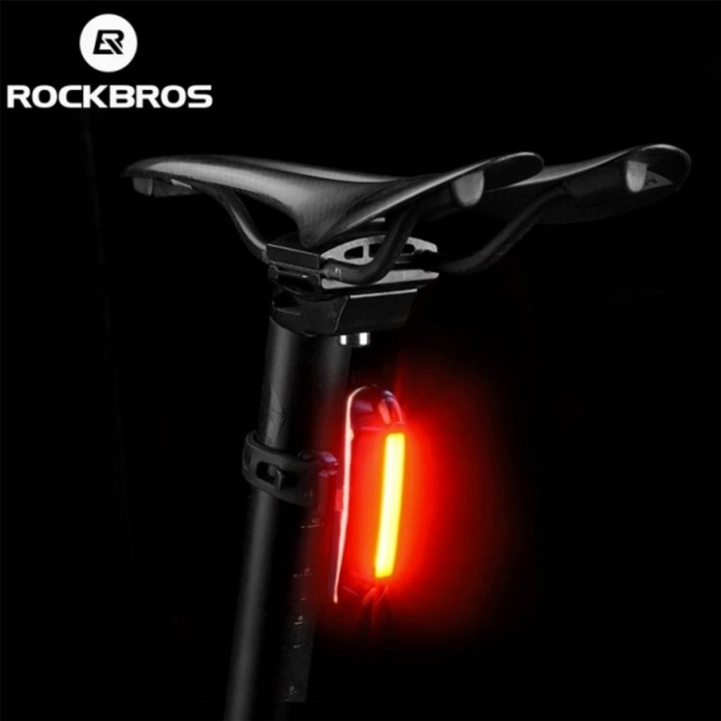 Rockbros A54BK baklampa för cykel 100lm, uppladdningsbar 500mAh – svart