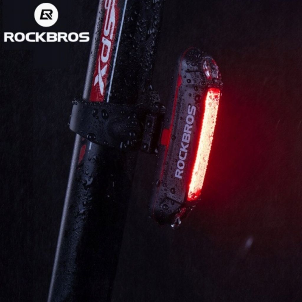 Rockbros A54BK baklampa för cykel 100lm, uppladdningsbar 500mAh – svart