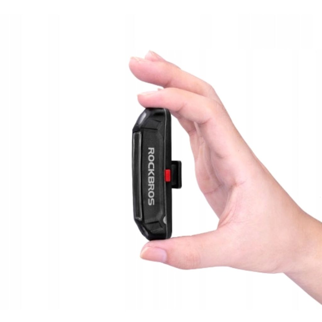 Rockbros A54BK baklampa för cykel 100lm, uppladdningsbar 500mAh – svart