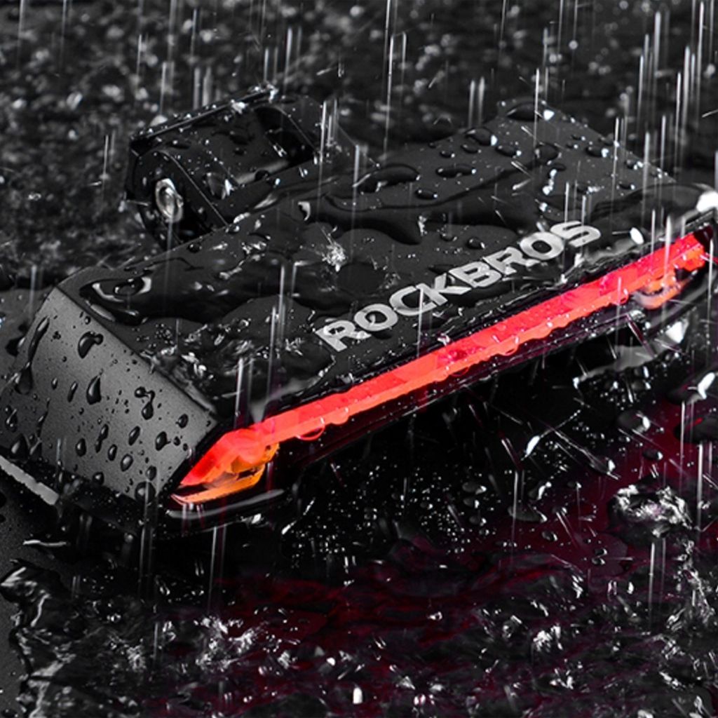 Rockbros cykelbaklampa med laser 80lm med fjärrkontroll, uppladdningsbar 2000mAh