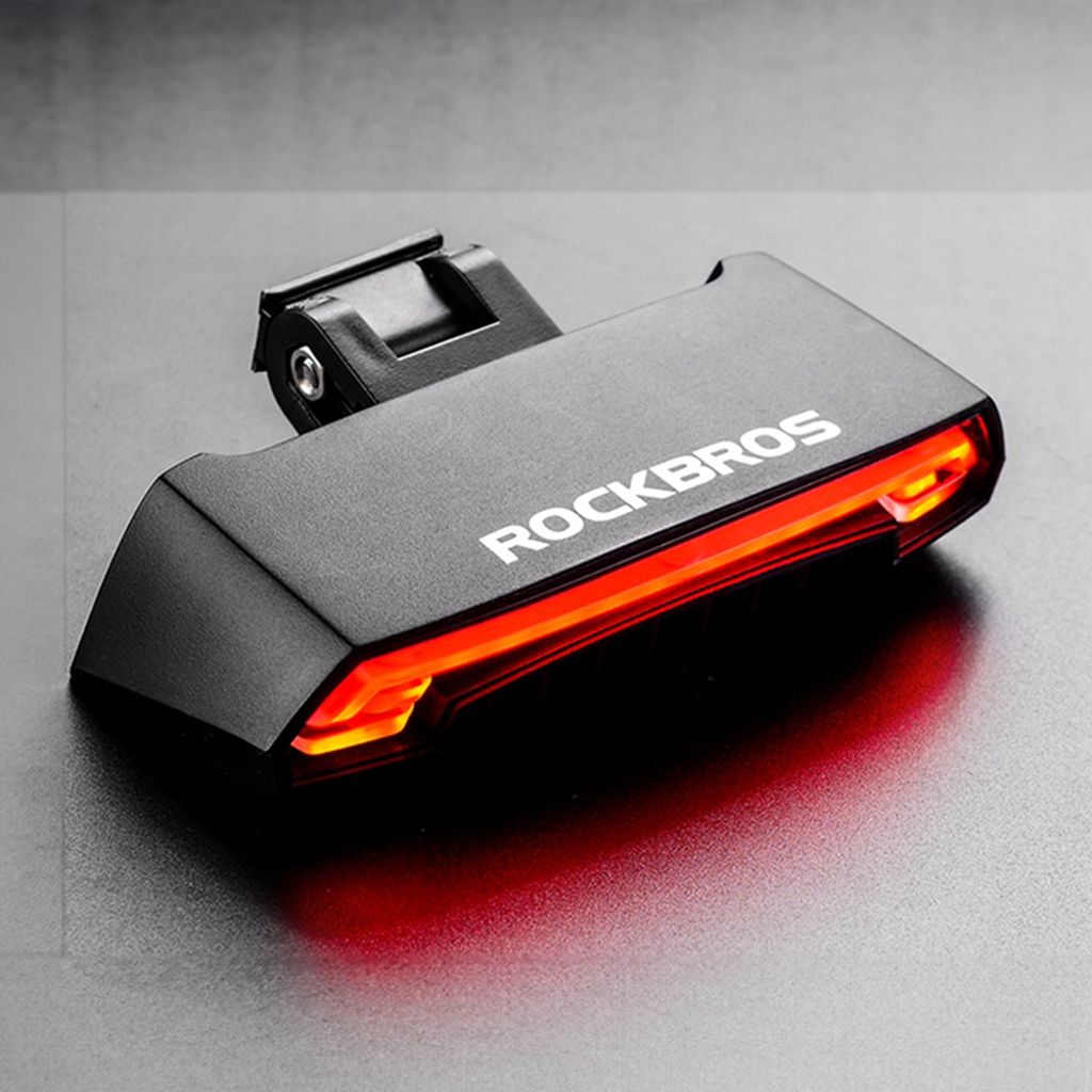 Rockbros cykelbaklampa med laser 80lm med fjärrkontroll, uppladdningsbar 2000mAh