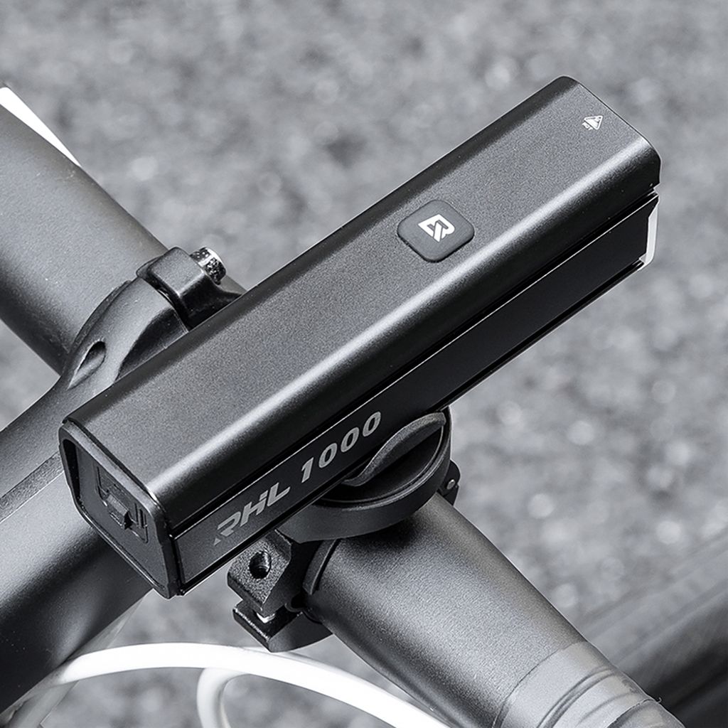 Rockbros sykkellykt foran 1000 lm + USB-C - USB-A-kabel - svart