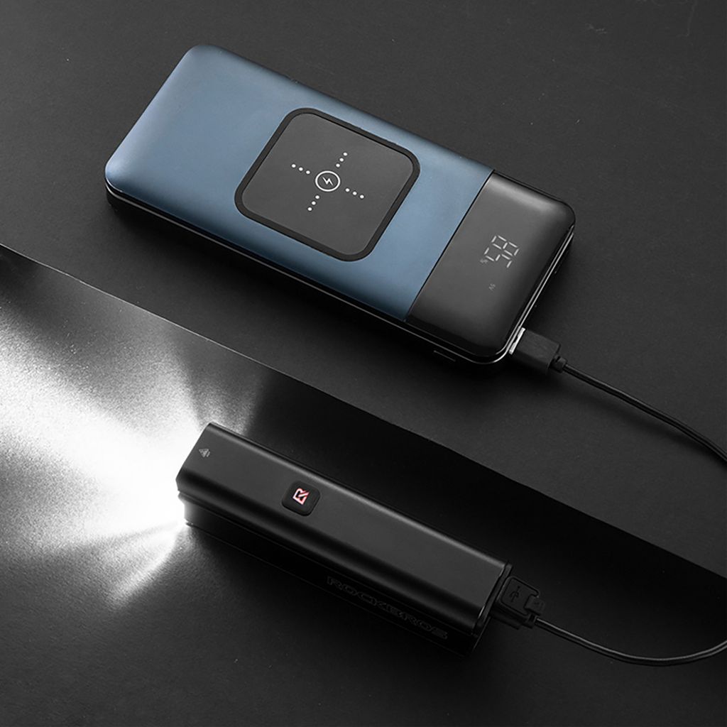 Rockbros sykkellykt foran 1000 lm + USB-C - USB-A-kabel - svart