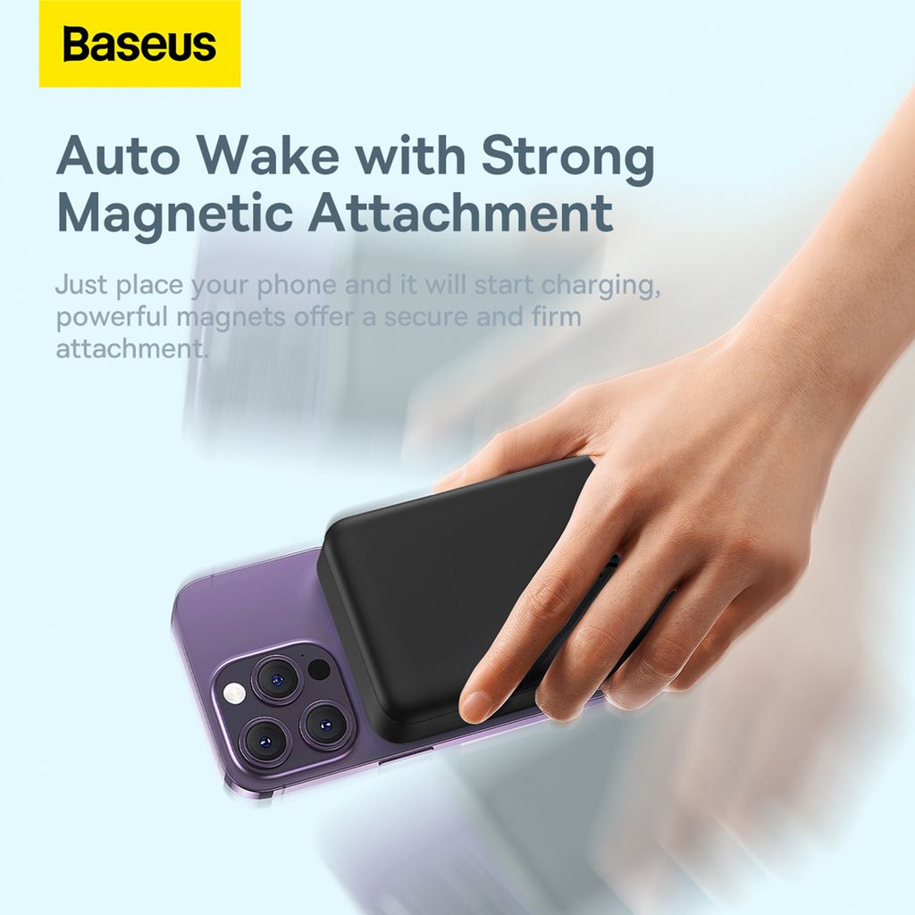 Baseus Magnetic Mini 20000 mAh 20W powerbank – svart + USB-C-kabel