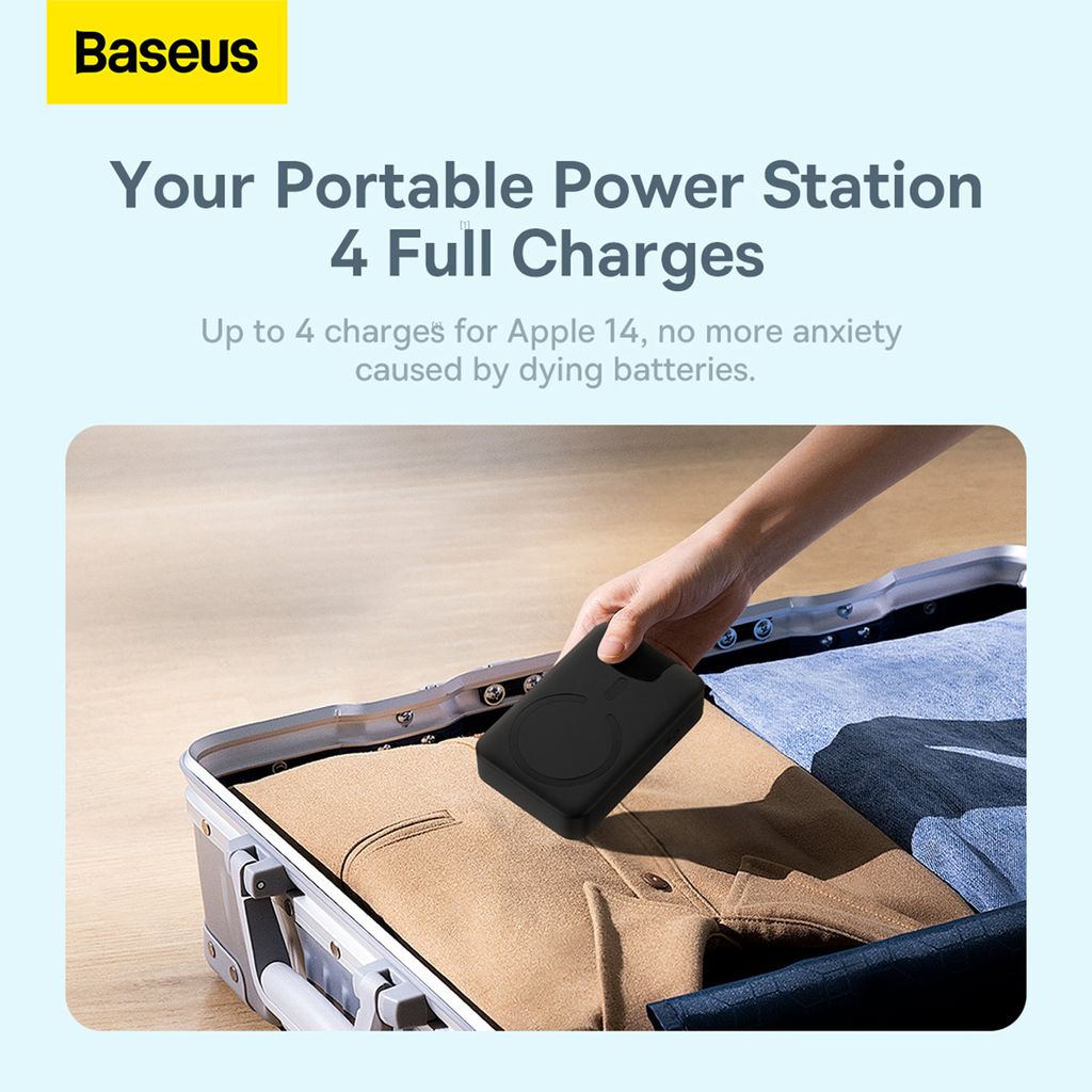Baseus Magnetic Mini 20000 mAh 20W powerbank – svart + USB-C-kabel