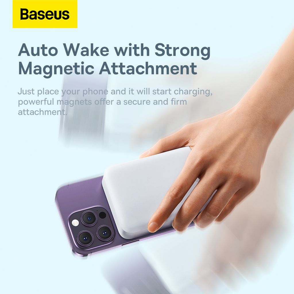 Baseus Magnetic Mini 20000 mAh 20W powerbank hvit + USB-C/USB-C kabel