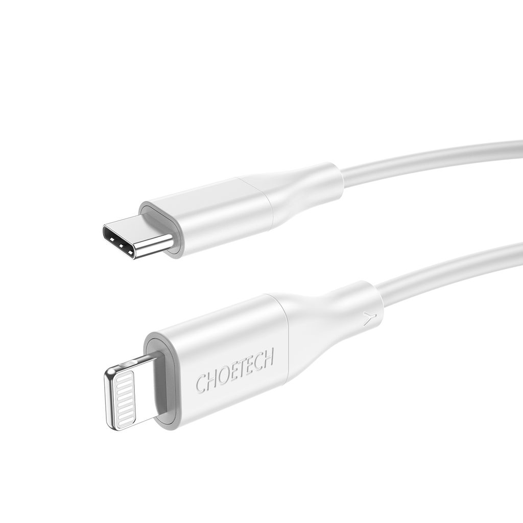 Choetech IP0040 USB-C / Lightning MFi PD 30W 1,2m kaapeli, valkoinen