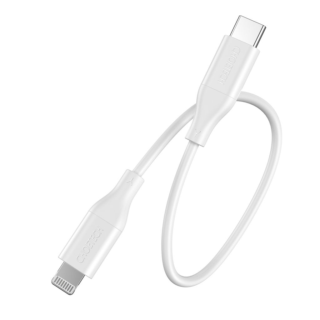 Choetech IP0040 USB-C / Lightning MFi PD 30W 1,2m kaapeli, valkoinen