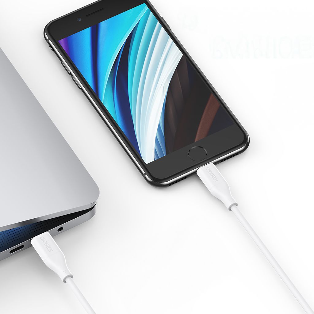 Choetech IP0040 USB-C / Lightning MFi PD 30W 1,2m kaapeli, valkoinen