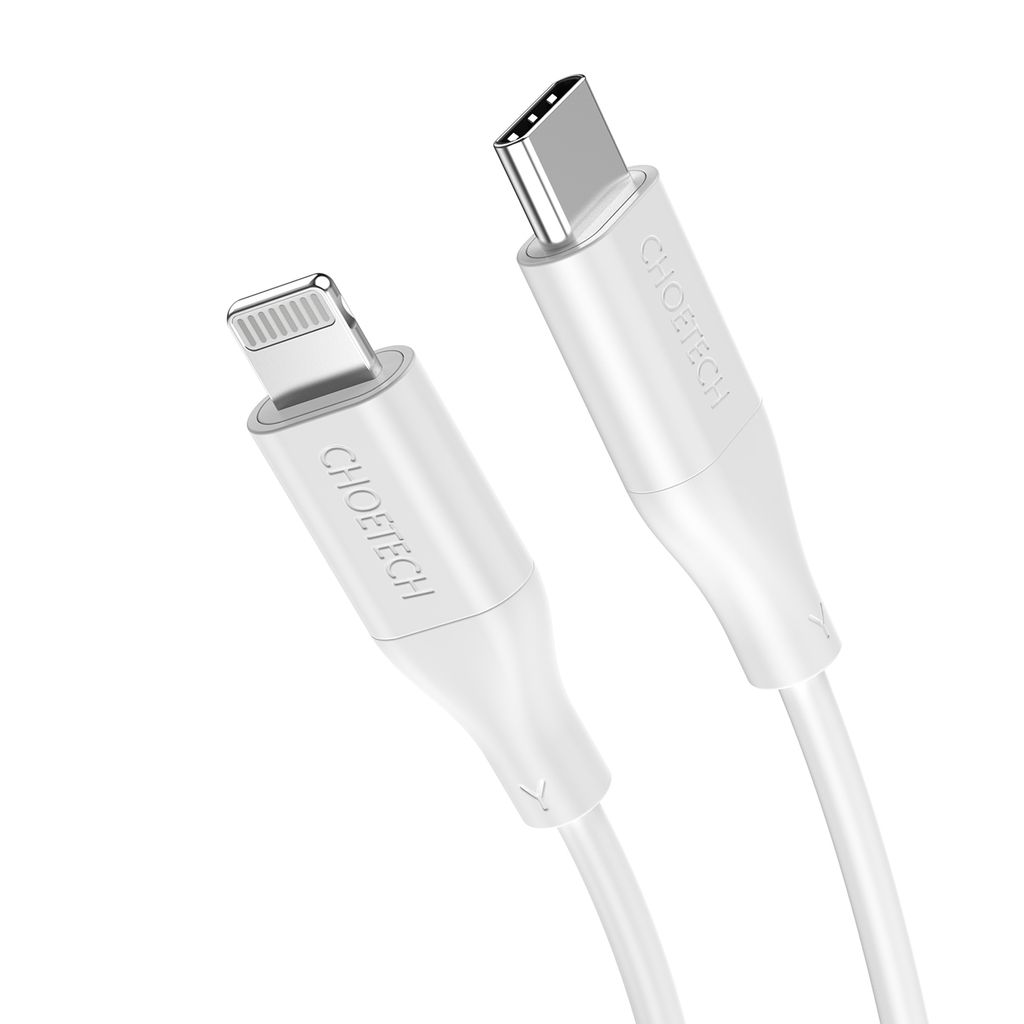 Choetech IP0040 USB-C / Lightning MFi PD 30W 1,2m kaapeli, valkoinen