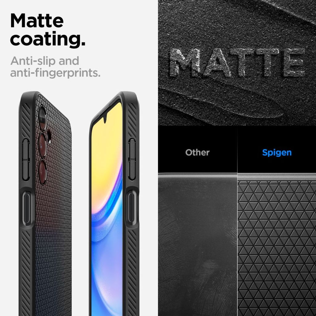Spigen Liquid Air Deksel til Samsung Galaxy A15 4G/5G - Matte Black