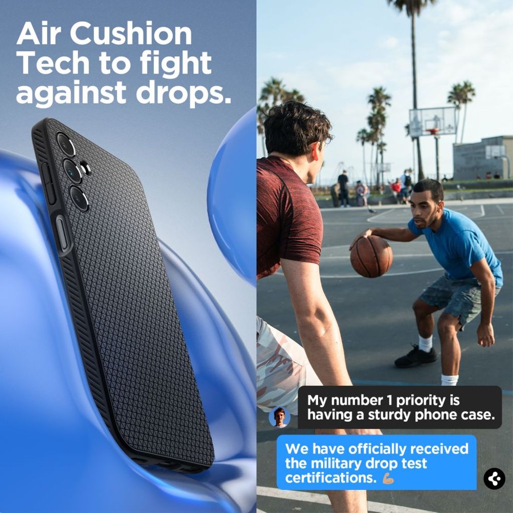 Spigen Liquid Air Deksel til Samsung Galaxy A15 4G/5G - Matte Black