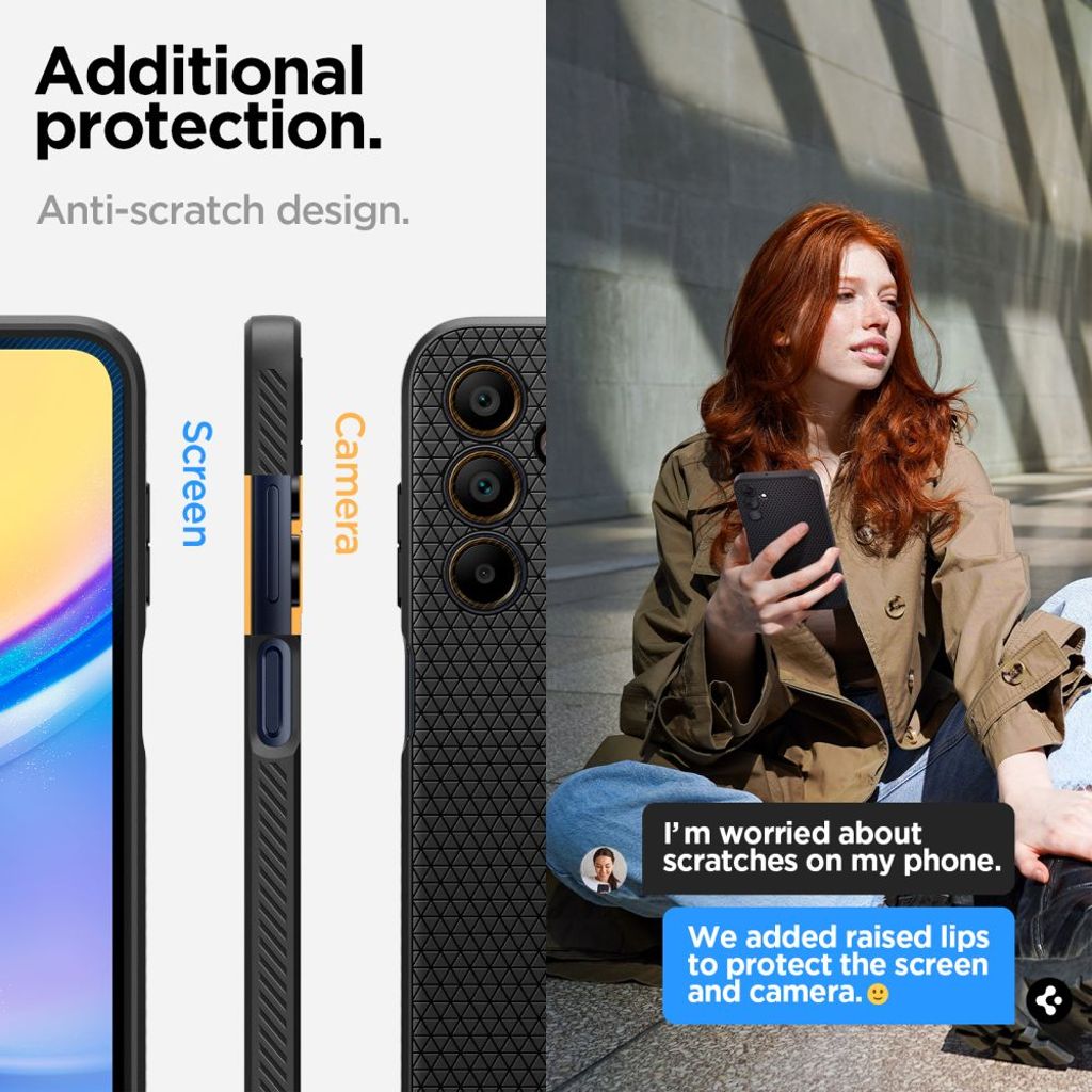 Spigen Liquid Air Deksel til Samsung Galaxy A15 4G/5G - Matte Black