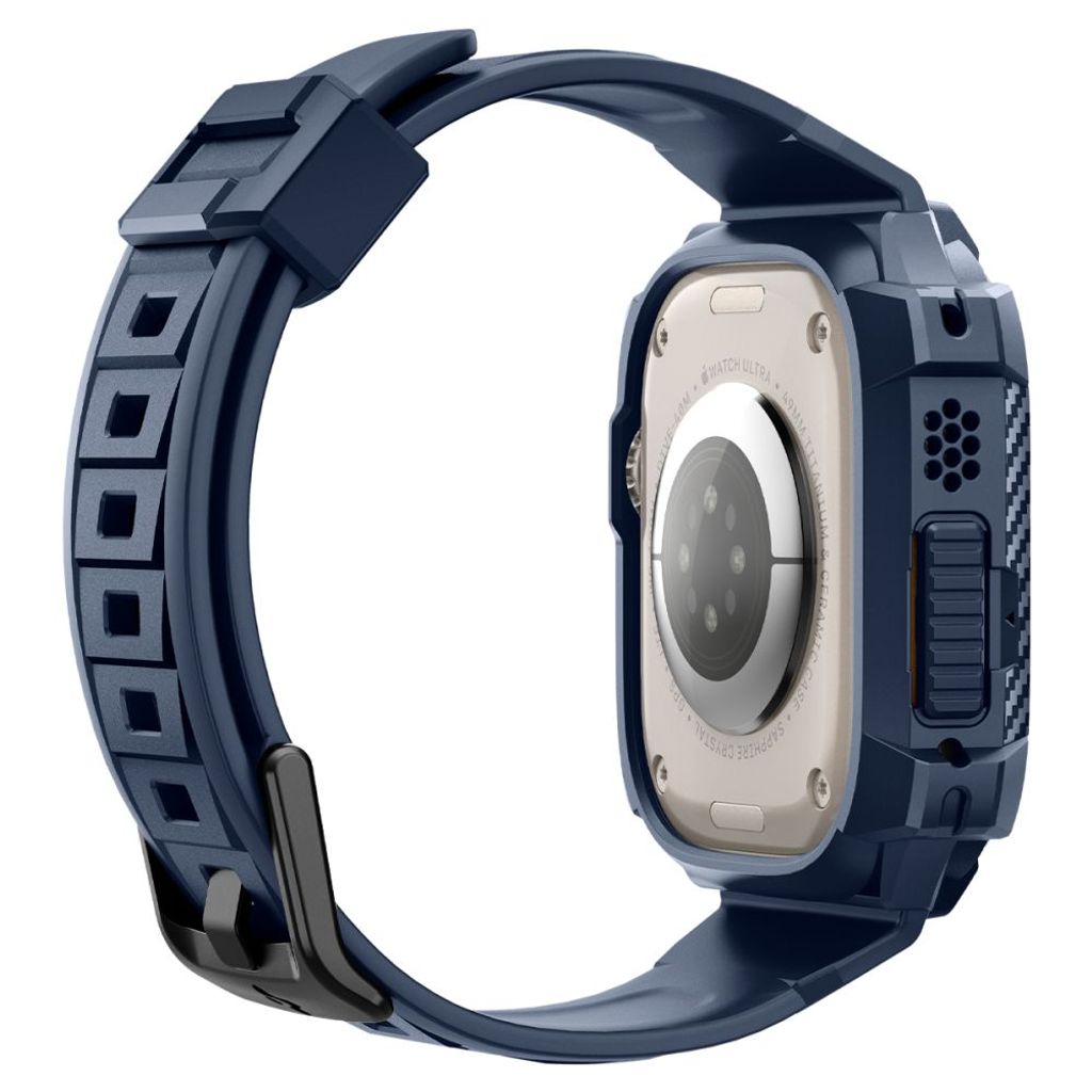 Spigen Rugged Armor Pro Kellonranneke & Kuori Apple Watch Ultra 1/2 49mm - Sininen