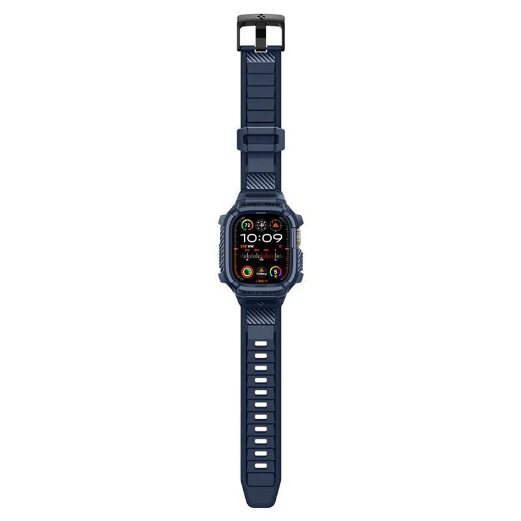 Spigen Rugged Armor Pro Kellonranneke & Kuori Apple Watch Ultra 1/2 49mm - Sininen