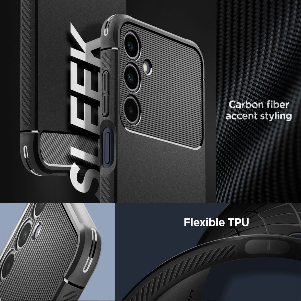 Spigen Rugged Armor Cover til Samsung Galaxy A25 5G - Matte Black
