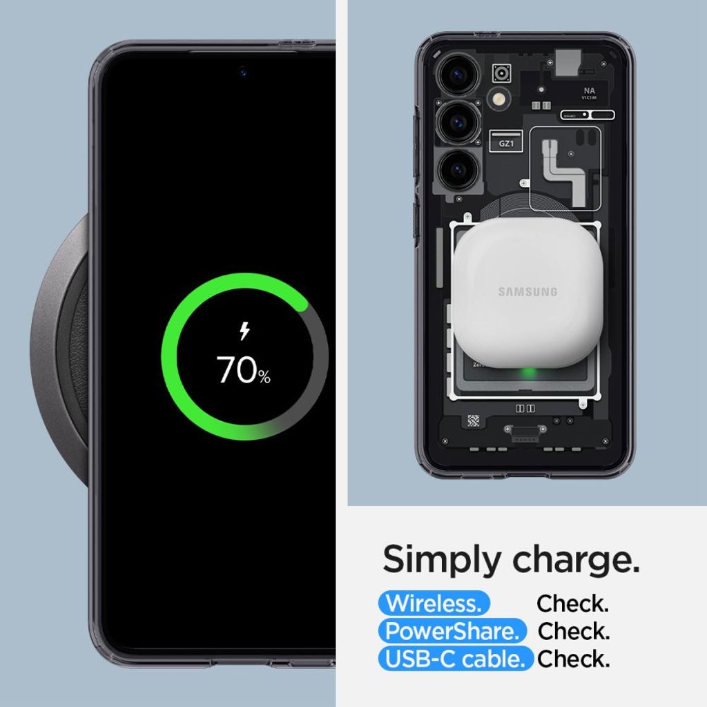 Spigen Ultra Hybrid Zero One Skal till Samsung Galaxy S24 - Mörkgrå