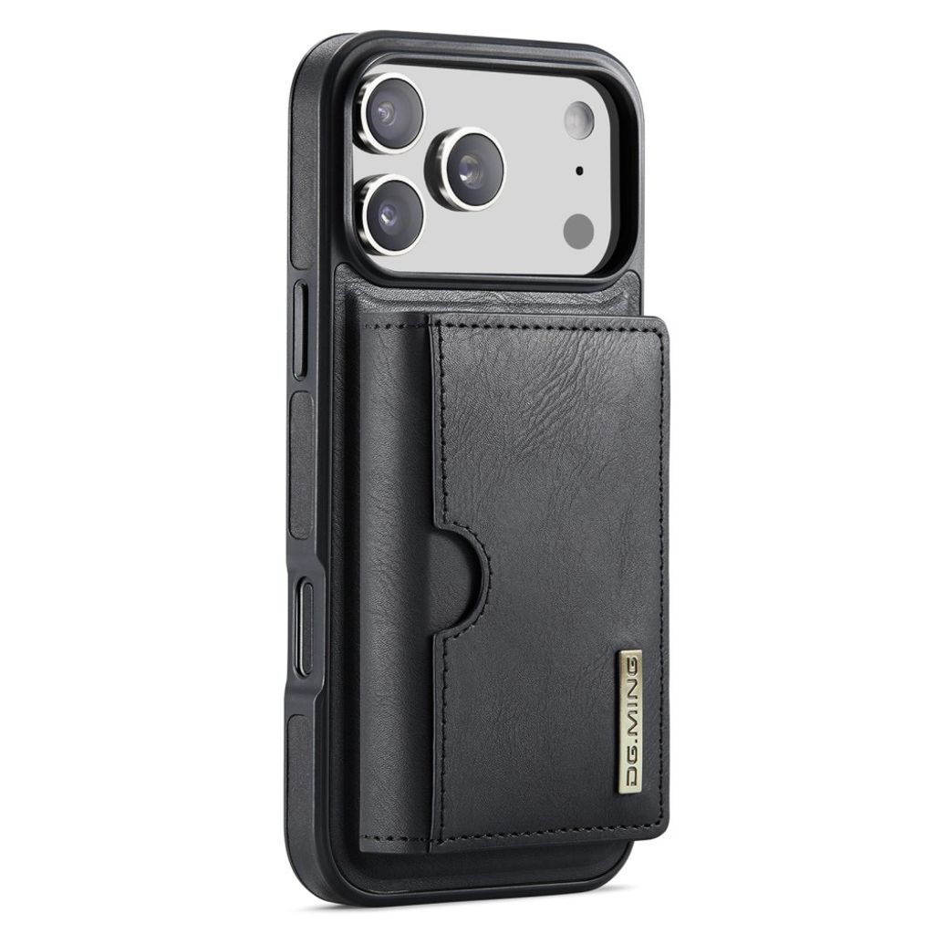 DG.MING iPhone 18 Pro Max/17 Pro Max Deksel med Magnetisk Lommebok - Svart