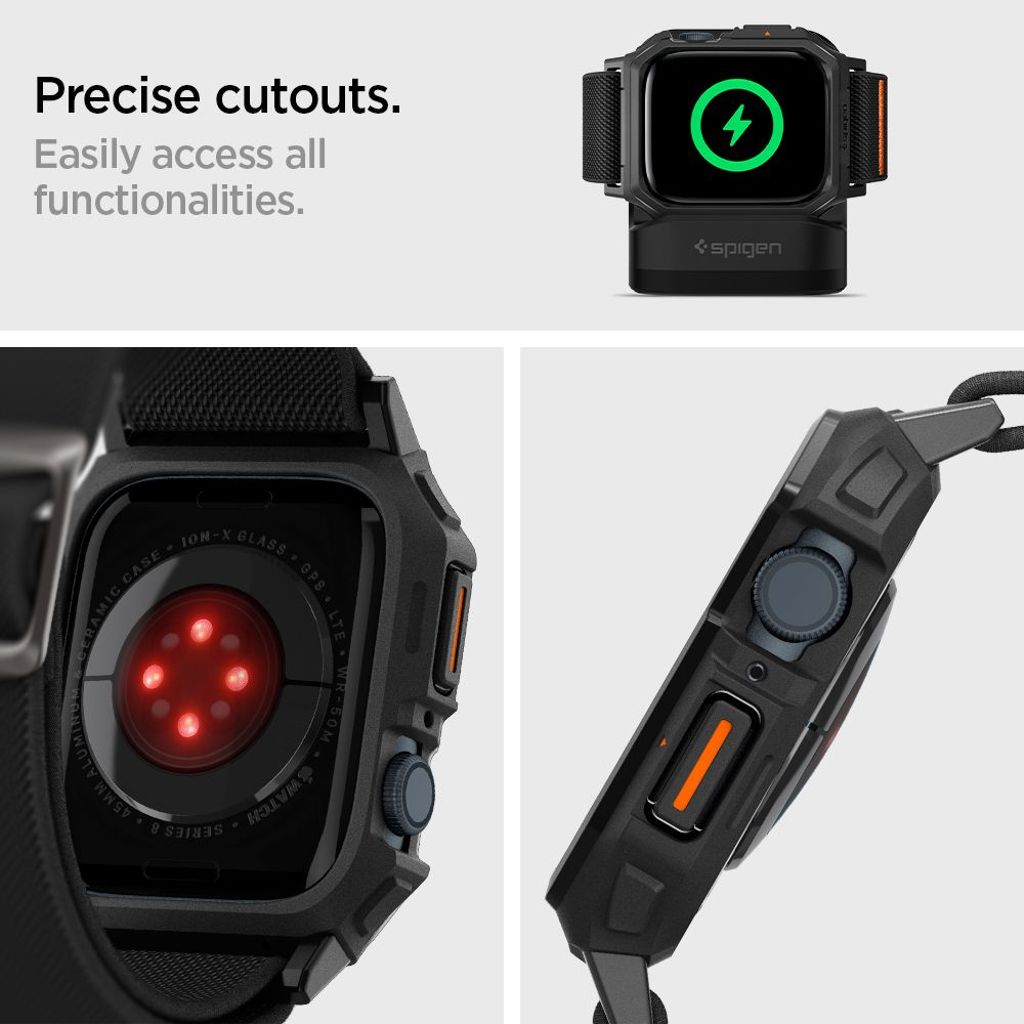 Spigen Lite Fit Pro Klokkereim til Apple Watch 44/45 mm - Matte Black