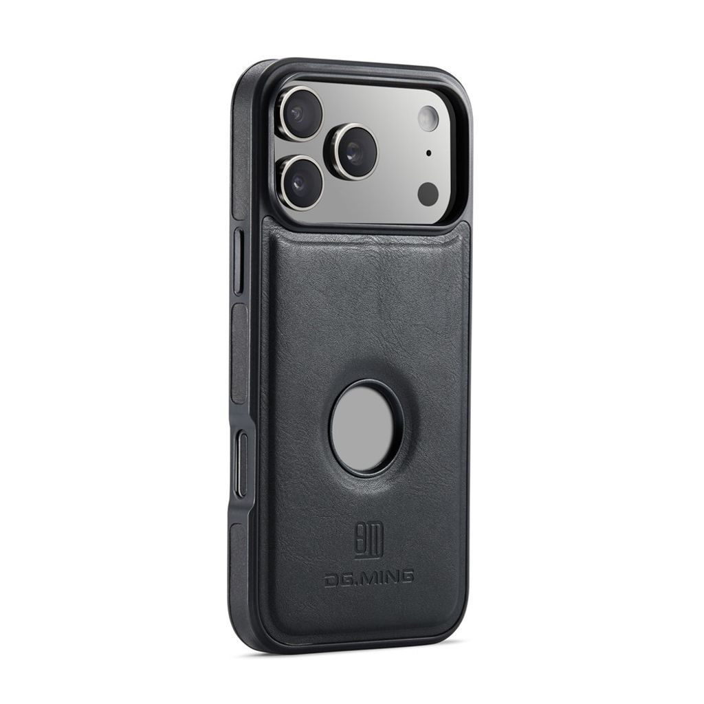DG.MING iPhone 18 Pro/17 Pro Deksel med Magnetisk Avtakbar Lommebok - Svart