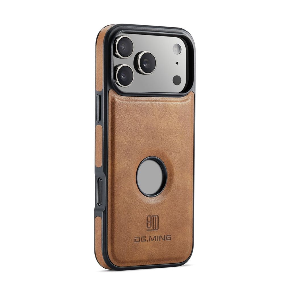 DG.MING iPhone 18 Pro Max/17 Pro Max Skal med Magnetisk Avtagbar Plånbok - Brun