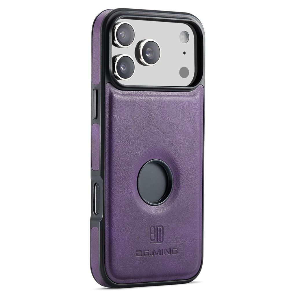 DG.MING iPhone 18 Pro/17 Pro Deksel med Magnetisk Lommebok - Lilla