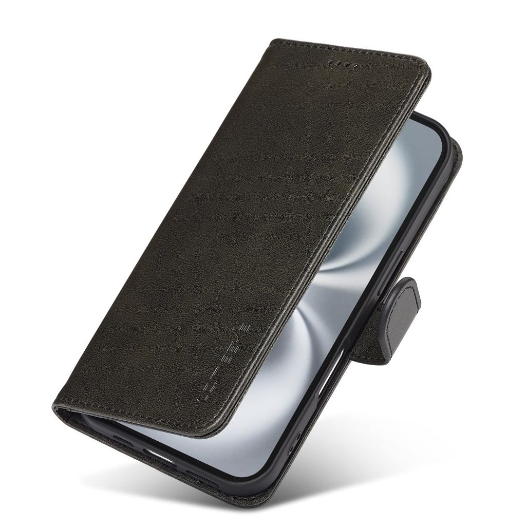 LC.IMEEKE iPhone 17 Wallet Cover with Stand - Black