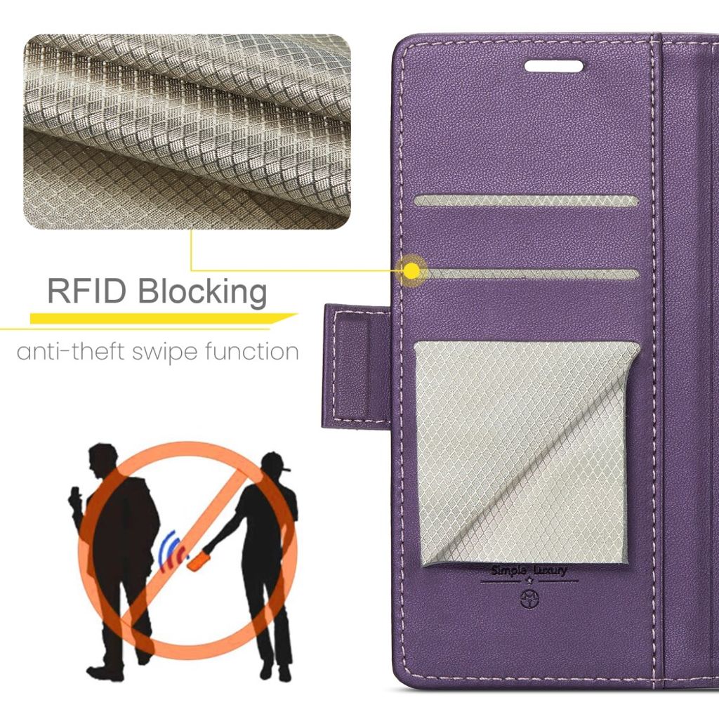 CASEME iPhone 16 Cover with Card Slots - Purple