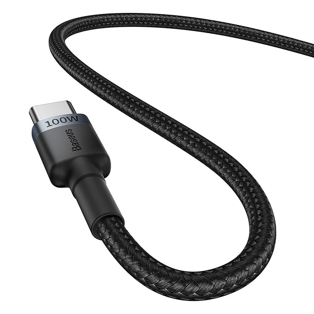 Baseus Cafule USB-C til USB-C kabel 100W, 2-pak (1 m, rød-sort & sort-grå)