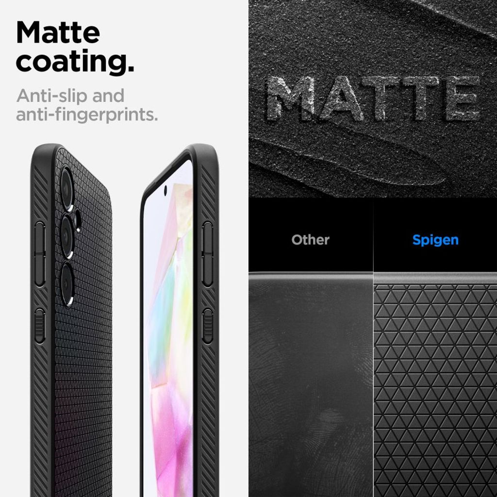 Spigen Liquid Air Cover til Samsung Galaxy A35 5G - Matte Black