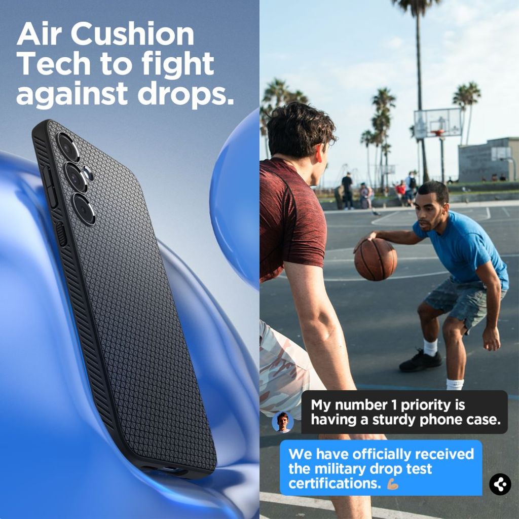 Spigen Liquid Air Skal till Samsung Galaxy A55 5G - Matte Black