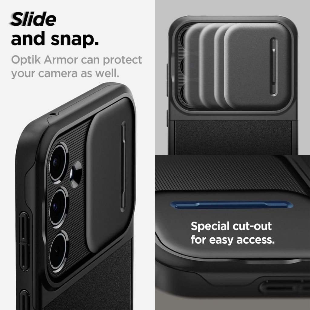 Spigen Optik Armor Skal till Samsung Galaxy A55 5G - Svart