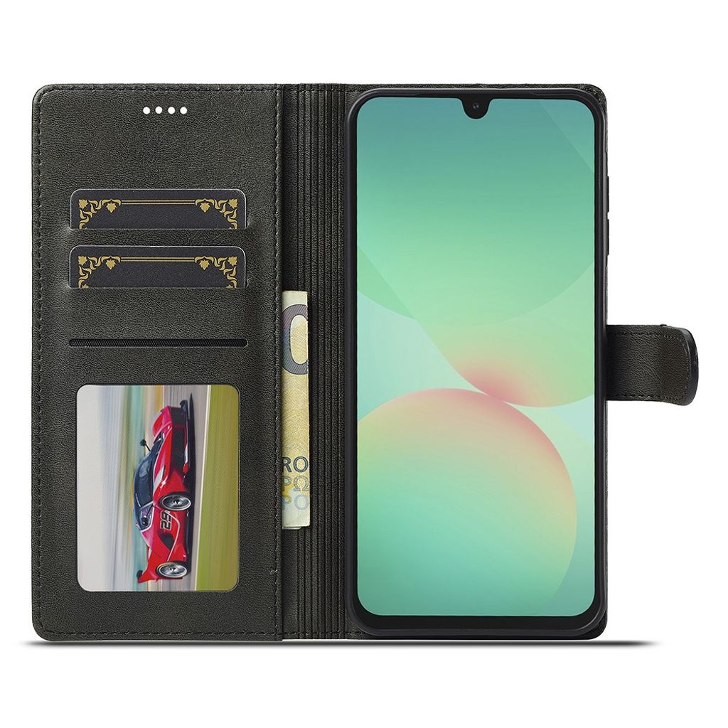 LC.IMEEKE Samsung Galaxy A17 Lommeboketui PU-lær - Svart