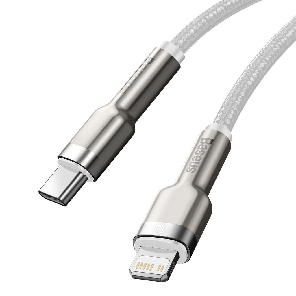 Baseus Cafule Series Metal Data kabel USB-C / Lightning 20W PD 2 m – hvit