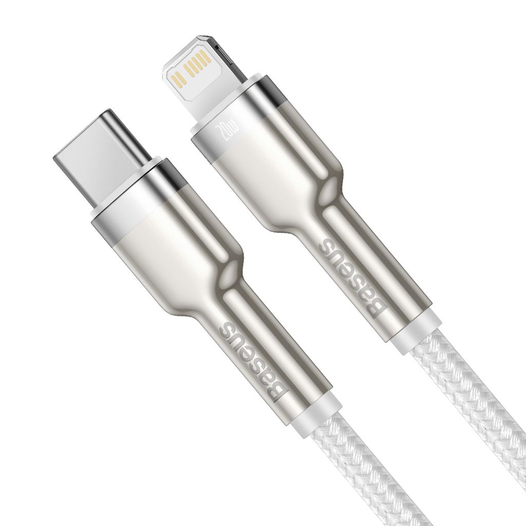 Baseus Cafule Series Metal Data kabel USB-C / Lightning 20W PD 2 m – hvit