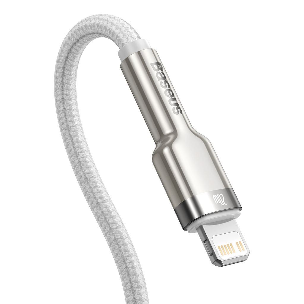 Baseus Cafule Series Metal Data kabel USB-C / Lightning 20W PD 2 m – hvit
