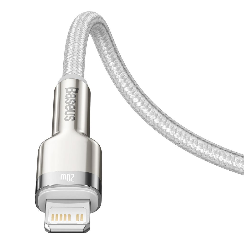 Baseus Cafule Series Metal Data kabel USB-C / Lightning 20W PD 2 m – hvit