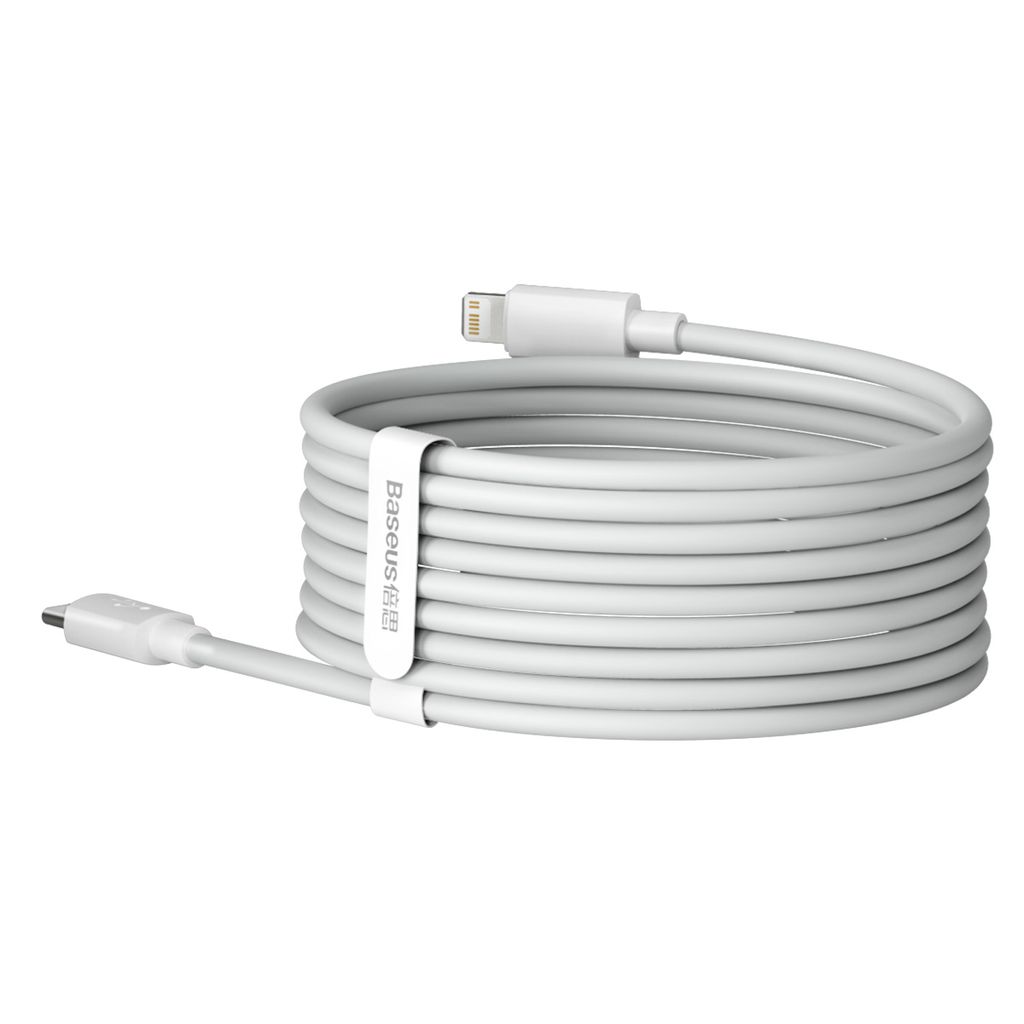Baseus Simple Wisdom Lightning / USB-C kabel 20W 1.5 m 2 stk. - hvid