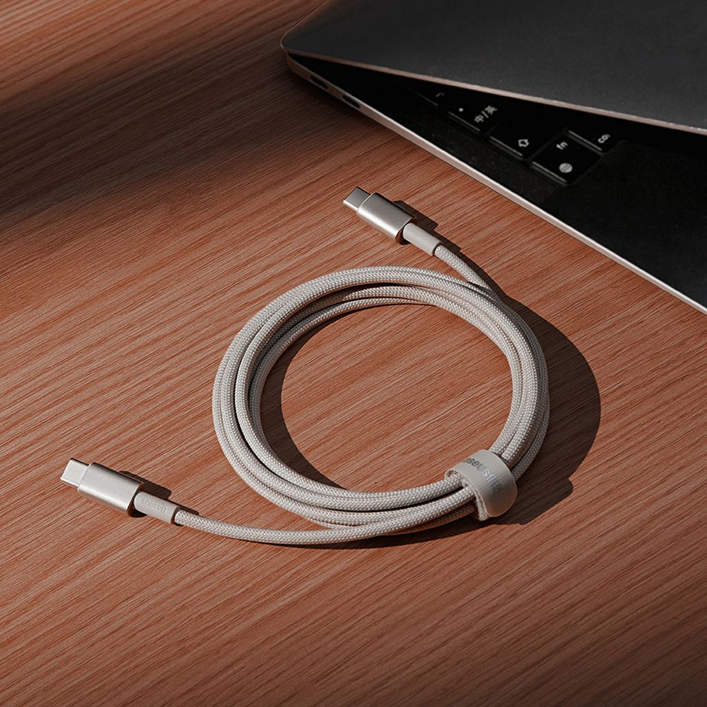 Baseus Tungsten Gold USB-C / USB-C kabel 100W 1m - guld