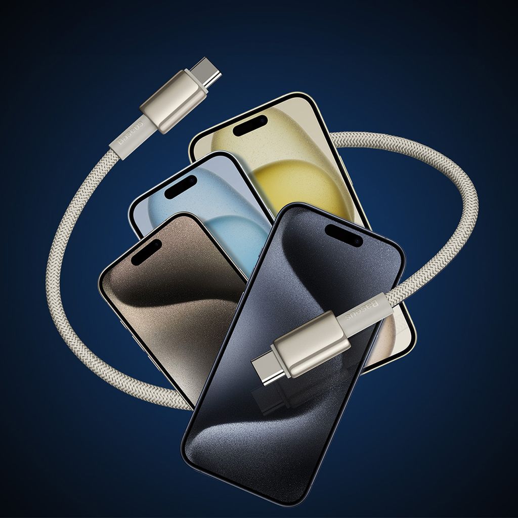 Baseus Tungsten Gold USB-C / USB-C kabel 100W 1m - guld