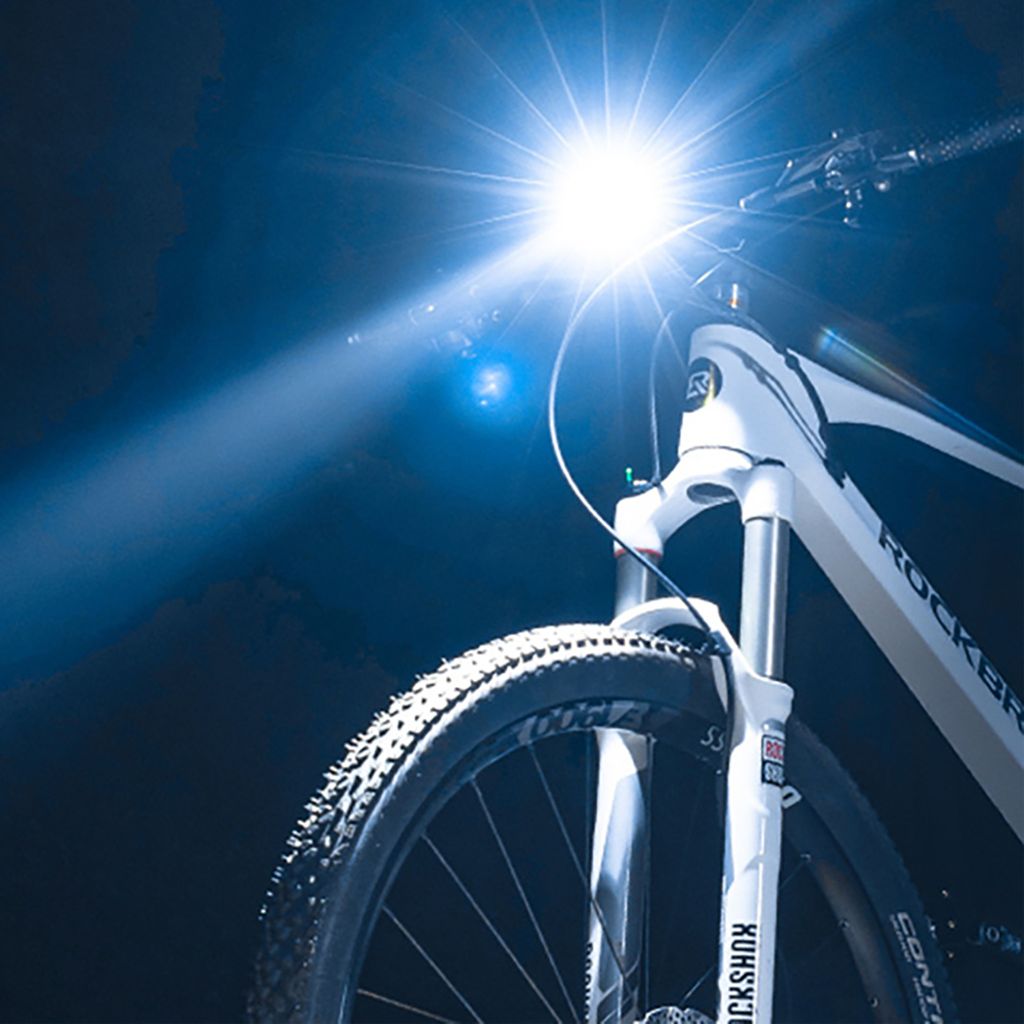 Rockbros Framlampa Cykel 600lm uppladdningsbar - svart