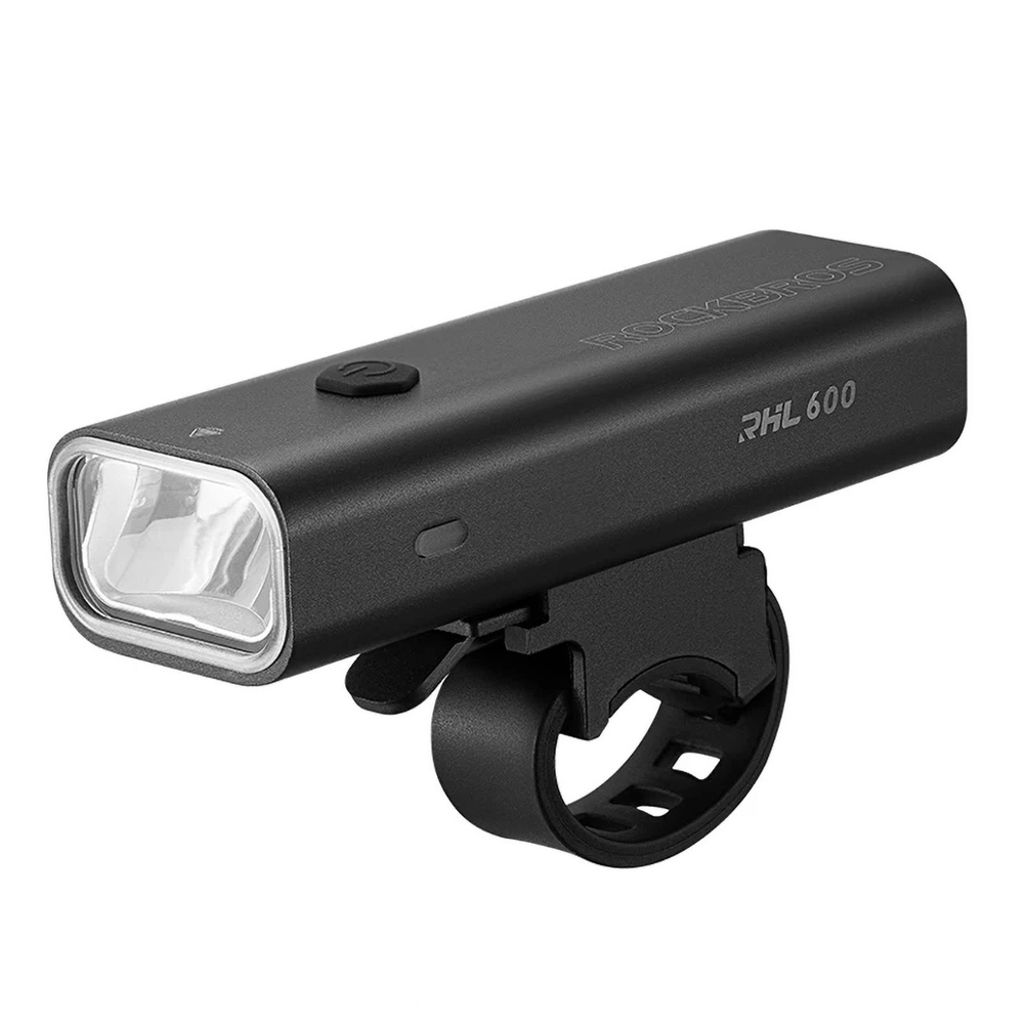 Rockbros Framlampa Cykel 600lm uppladdningsbar - svart