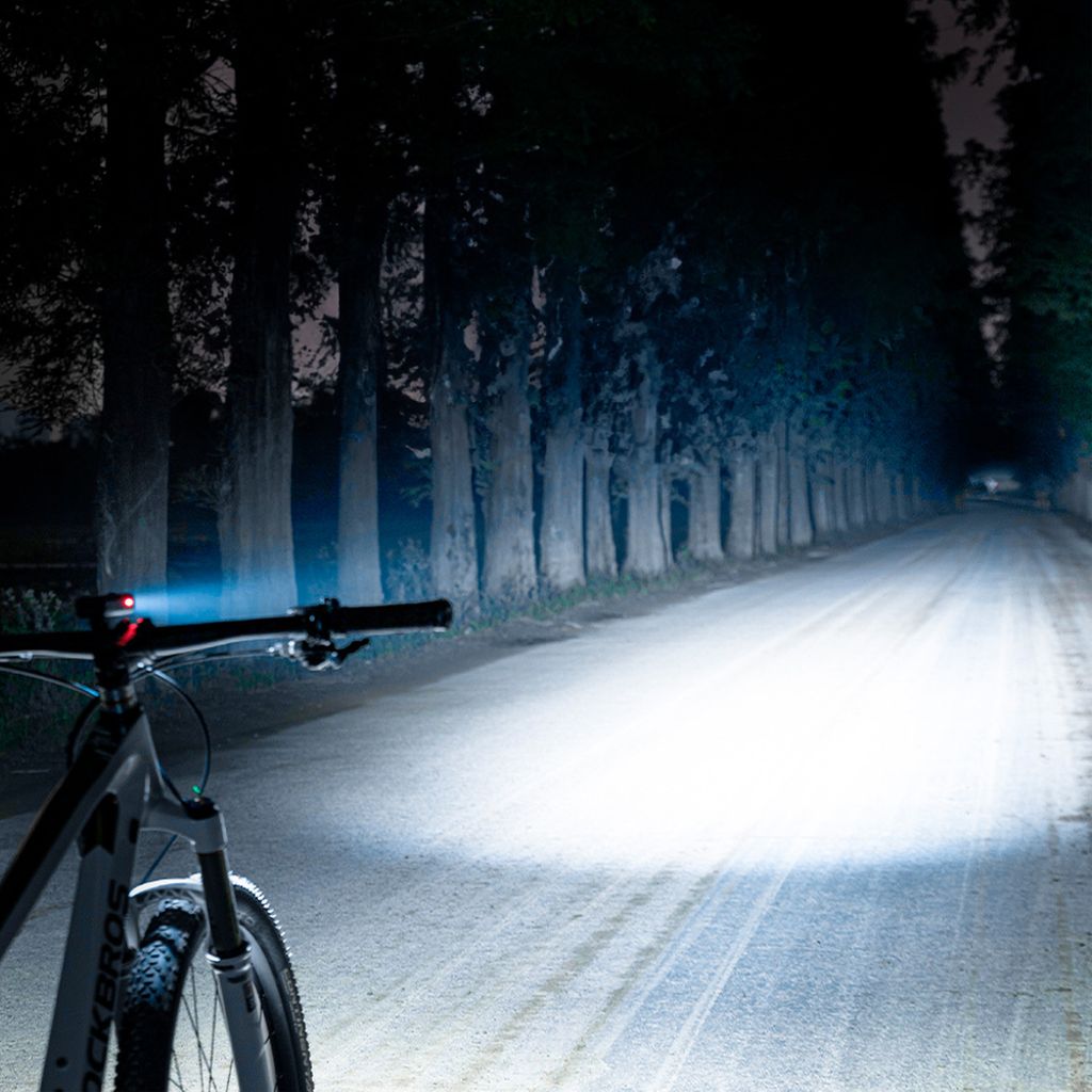 Rockbros Framlampa Cykel 600lm uppladdningsbar - svart