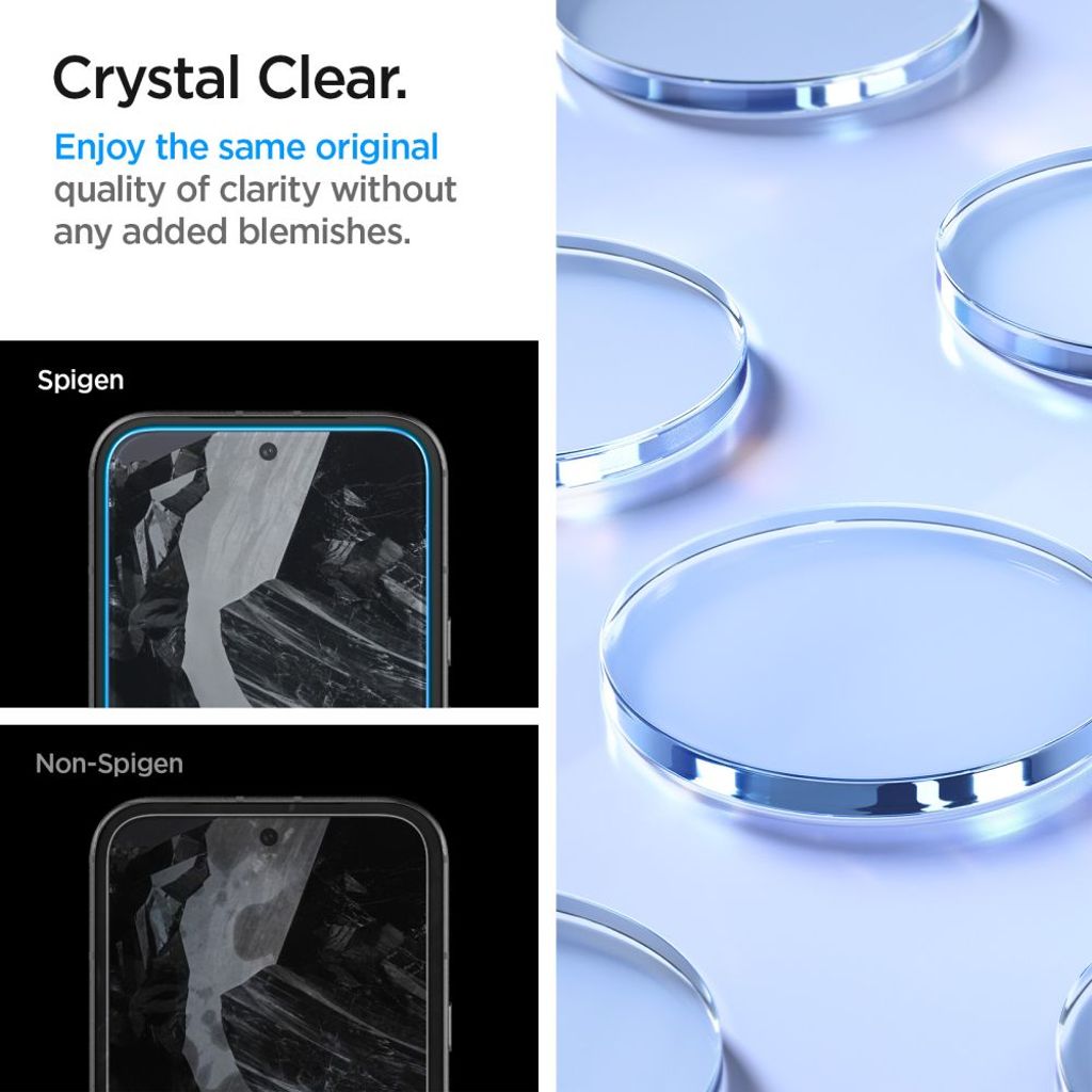 Spigen ALM Glas.tR, 2-pack Näytönsuoja Google Pixel 8A