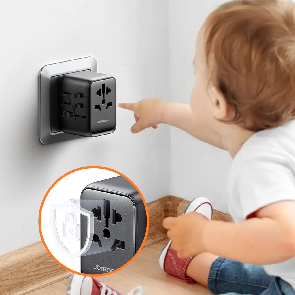 Joyroom JR-TCW01 reiseadapter universal 17W – Svart