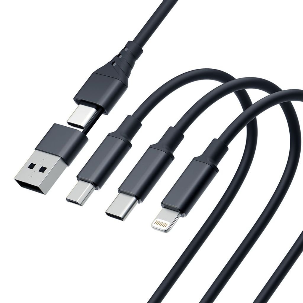 3mk Hyper Cable 3in1 USB-ladekabel 1,5 meter svart