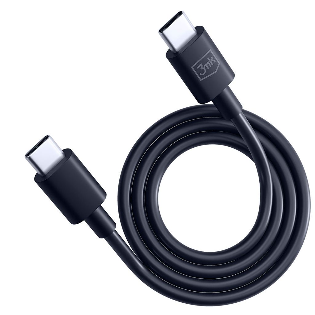3mk Hyper Cable USB-C / USB-C 100W 1.2m - Sort