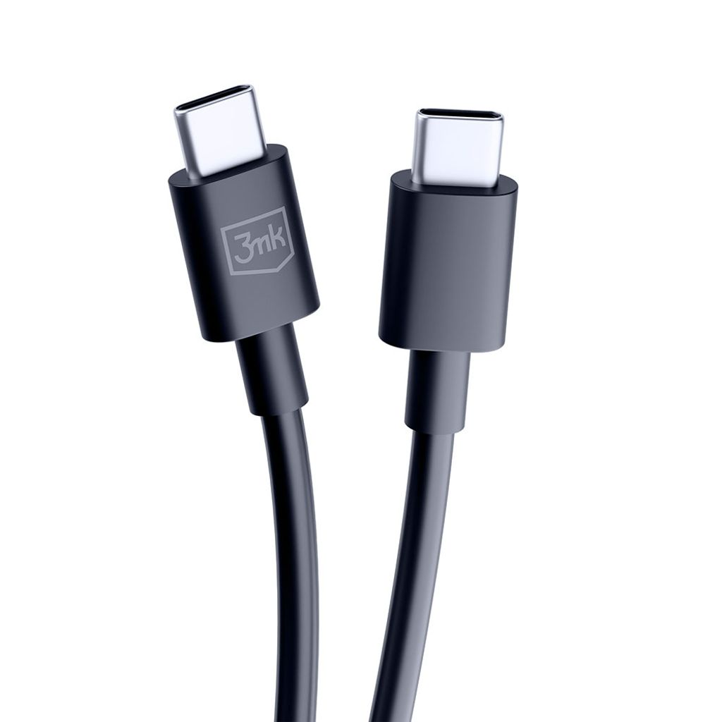 3mk Hyper Cable USB-C / USB-C 100W 1.2m - Sort